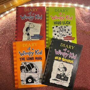 Set of 4 Diary of a Wimpy Kid Books